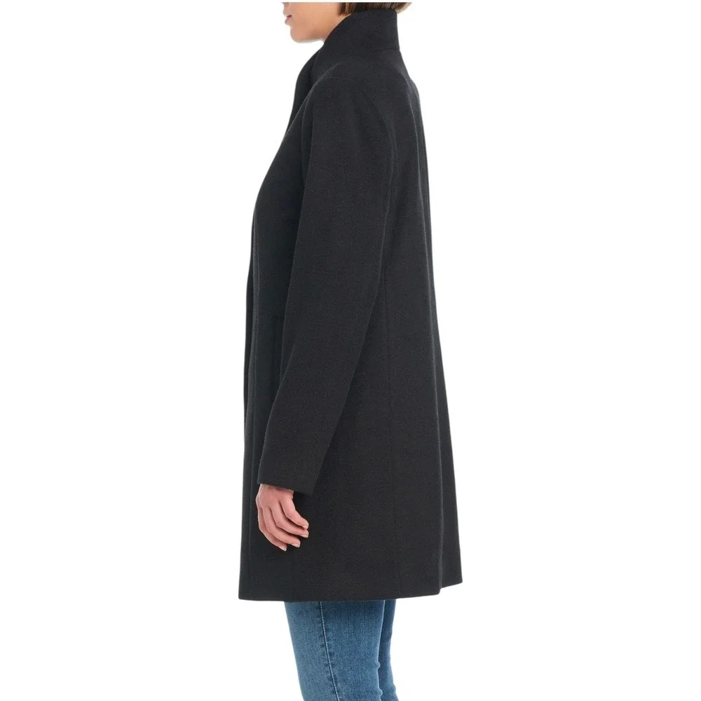 Kate Spade New York Black High Neck Wool Blend Coat Women's XL NWT - $348‎